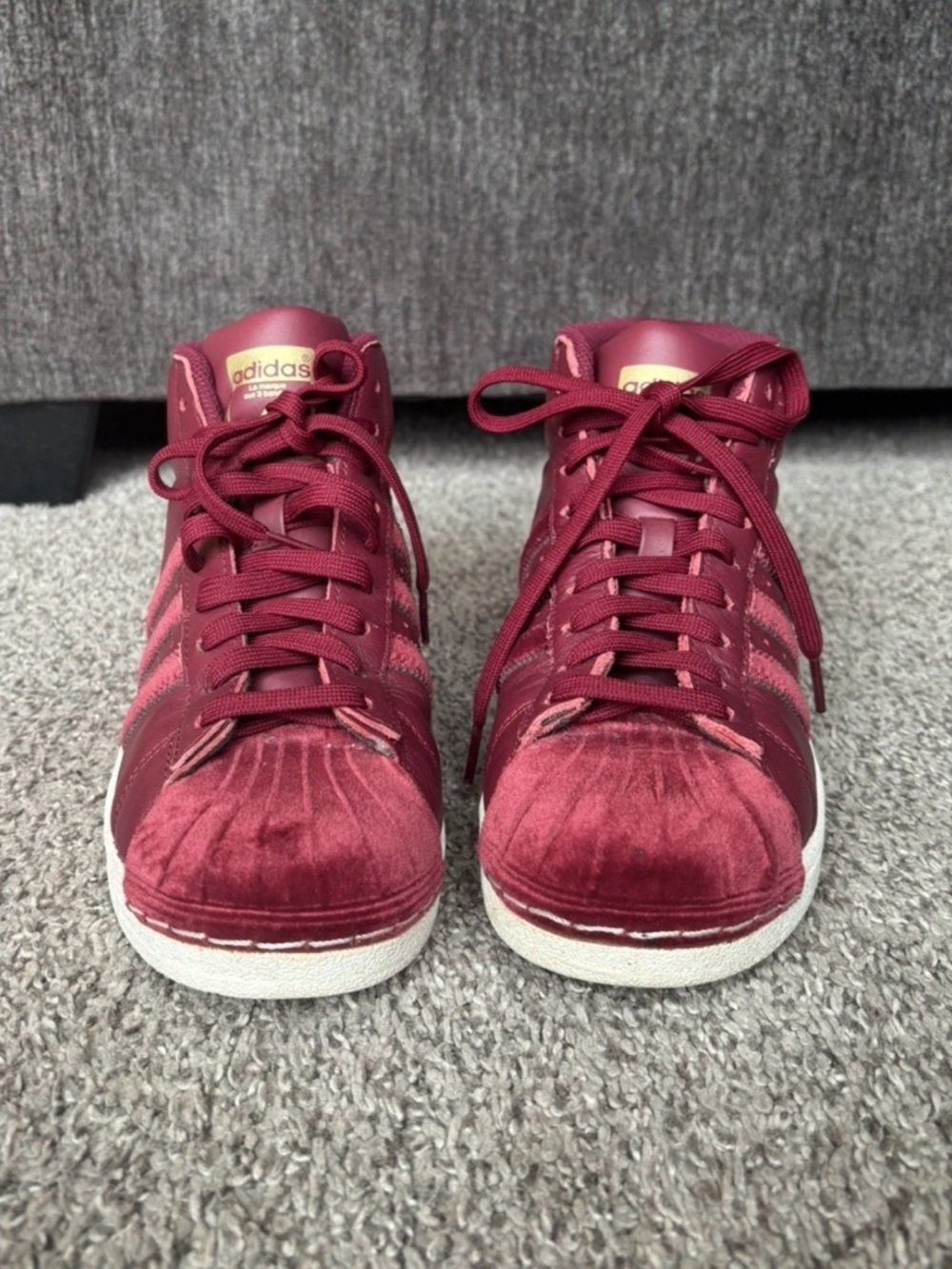 Adidas Pro Model J Burgundy Red Mens Size 6